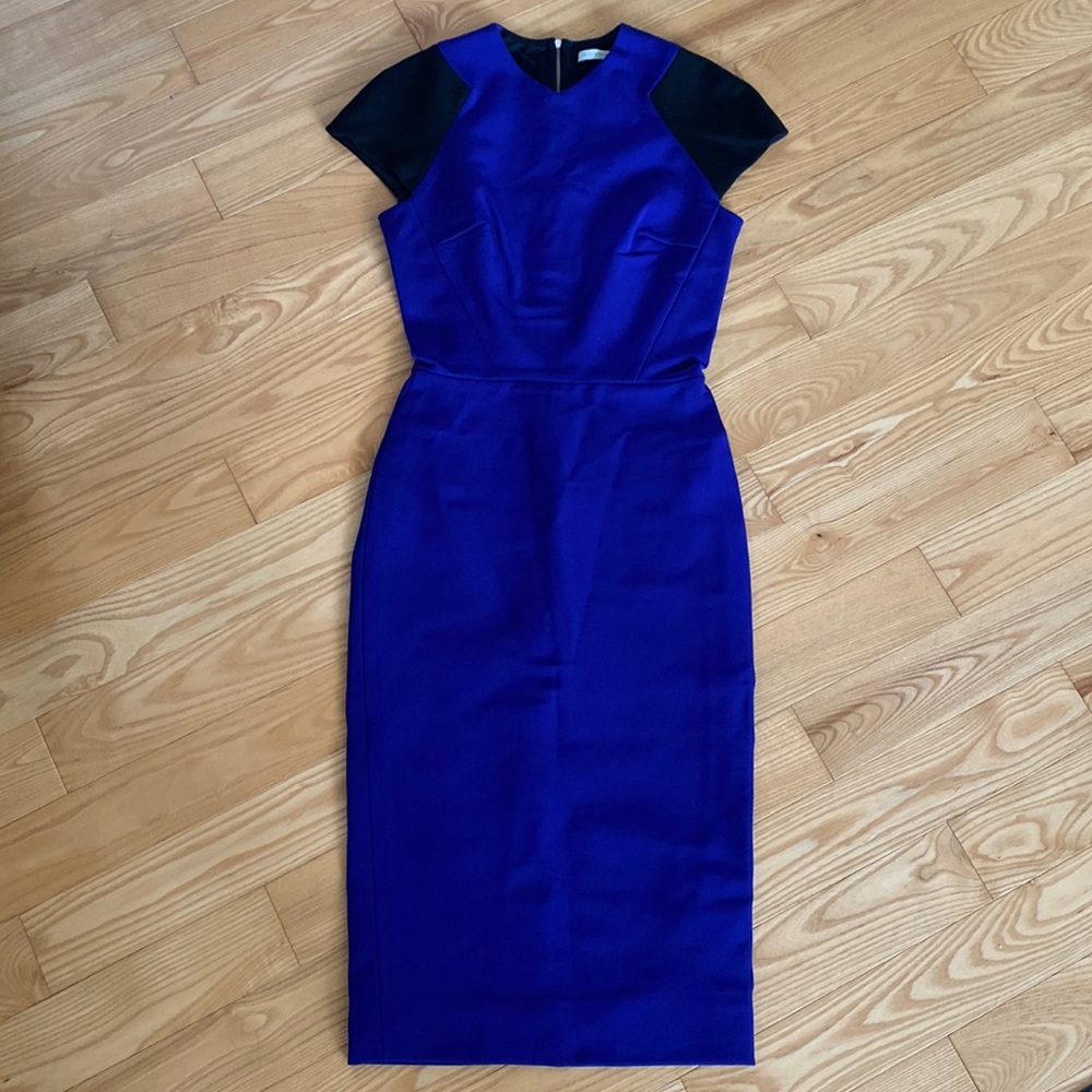 Victoria Beckham Blue Pencil Dress UK10